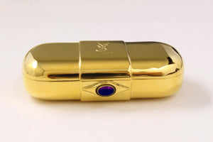 YVES SAINT LAURENT gold plated pillbox