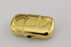 YVES SAINT LAURENT gold plated pillbox
