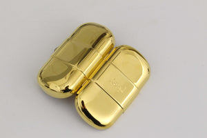 YVES SAINT LAURENT gold plated pillbox