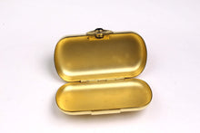 YVES SAINT LAURENT gold plated pillbox
