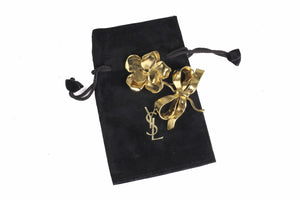 YVES SAINT LAURENT Rive Gauche large flower brooch