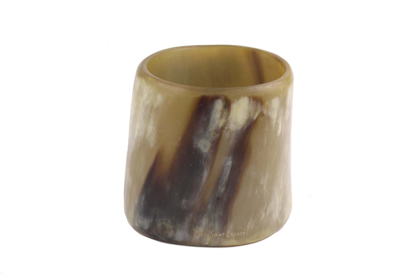 YVES SAINT LAURENT large cuff horn bracelet