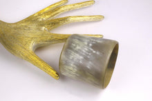 YVES SAINT LAURENT large cuff horn bracelet