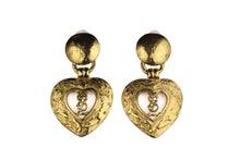 YVES SAINT LAURENT Logo heart dangle earrings