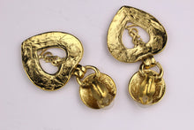 YVES SAINT LAURENT Logo heart dangle earrings