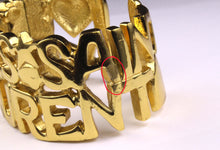 YVES SAINT LAURENT letter heart star cuff bracelet