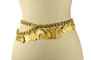 YVES SAINT LAURENT chain link charm belt