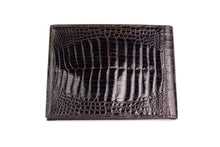 Double back baby crocodile skin wallet
