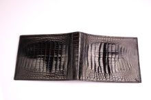 Double back baby crocodile skin wallet