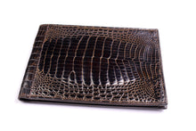 Double back baby crocodile skin wallet