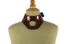 Yves Saint Laurent brown plexiglass rhinestones necklace