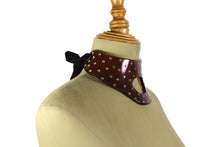 Yves Saint Laurent brown plexiglass rhinestones necklace