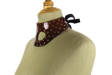 Yves Saint Laurent brown plexiglass rhinestones necklace