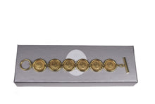 CHRISTIAN DIOR logo medallion link bracelet