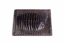 Double back baby crocodile skin wallet
