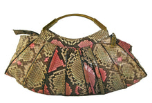 CAPRICE half moon python snake skin handbag