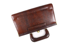 ANDREW GELLER cognac synthetic leather handbag