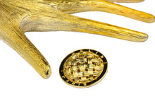 CELINE PARIS circular woven brooch