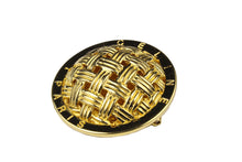 CELINE PARIS circular woven brooch
