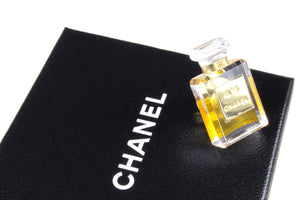 CHANEL iconic No.5 miniature perfume pin brooch