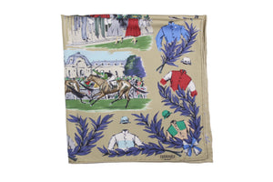 HERMÈS gavroche “Chantilly” by Maurice De Taquoy, pocket square