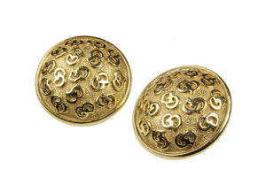 CHRISTIAN DIOR circular logo earrings