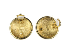 CHRISTIAN DIOR circular logo earrings