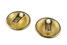 CHRISTIAN DIOR circular logo earrings