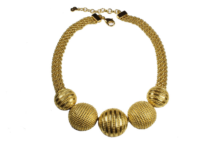 CHRISTIAN DIOR half-spheres necklace