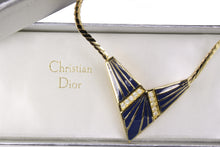 CHRISTIAN DIOR art deco enamel necklace