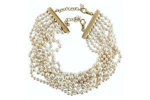 CHRISTIAN DIOR multi strand pearl necklace