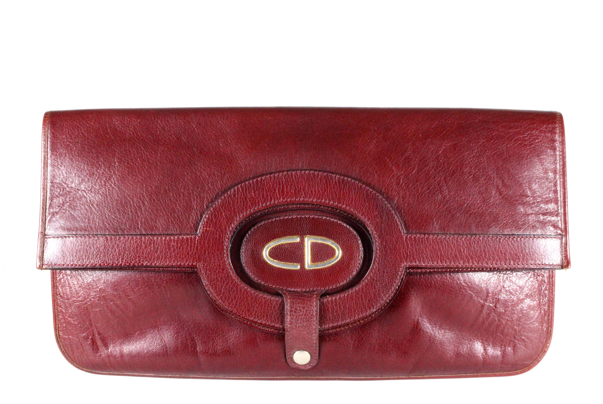 CHRISTIAN DIOR foldable envelope leather clutch bag – Vintage Carwen