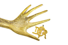 CHRISTIAN DIOR Logo rope brooch