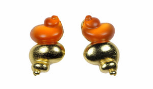 CHRISTIAN DIOR shell earrings