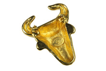 CHRISTIAN LACROIX bull head brooch