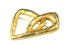CHRISTIAN LACROIX large gold heart brooch