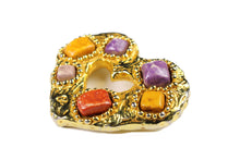 CHRISTIAN LACROIX heart multicolor stones brooch