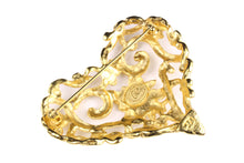 CHRISTIAN LACROIX gold heart brooch