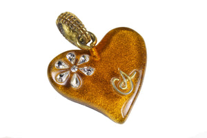 CHRISTIAN LACROIX resin heart pendant