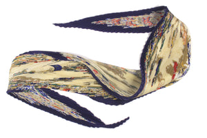 HERMÈS pleated "plissé" scarf “Cirque Molier” by Philippe Dumas