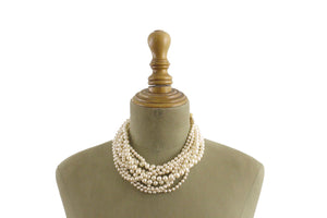 CHRISTIAN DIOR multi strand pearl necklace