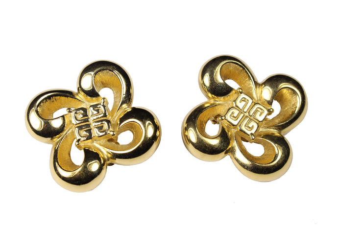 GIVENCHY flower logo earrings