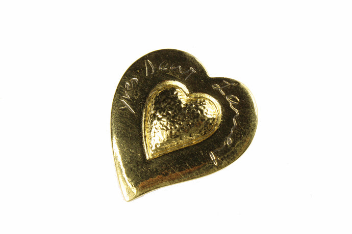 YVES SAINT LAURENT heart brooch