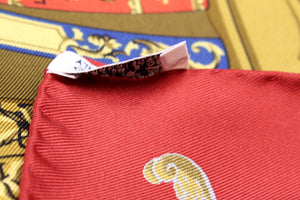 HERMÈS gavroche “Bibliotheque” by Hugo Grygkar, pocket square