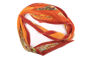 HERMÈS pleated "plissé" scarf "Sulfures & Presse Papiers II" by Caty Latham