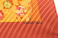 HERMÈS pleated "plissé" scarf "Sulfures & Presse Papiers II" by Caty Latham