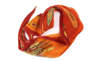 HERMÈS pleated "plissé" scarf "Sulfures & Presse Papiers II" by Caty Latham