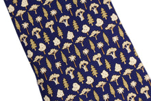 HERMÈS blue trees silk tie