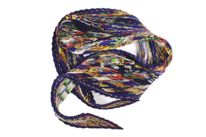 HERMÈS pleated "plissé" scarf “Kachinas” by Kermit Oliver