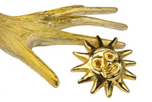 CHRISTIAN LACROIX large sun face brooch